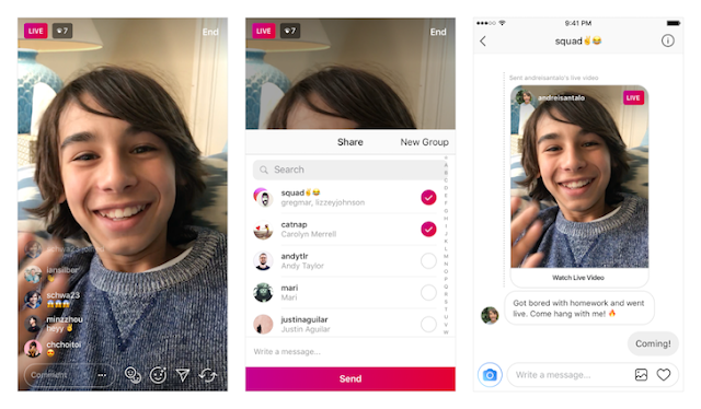 send live videos as direct messages on Instagram send live videos as direct messages on Instagram