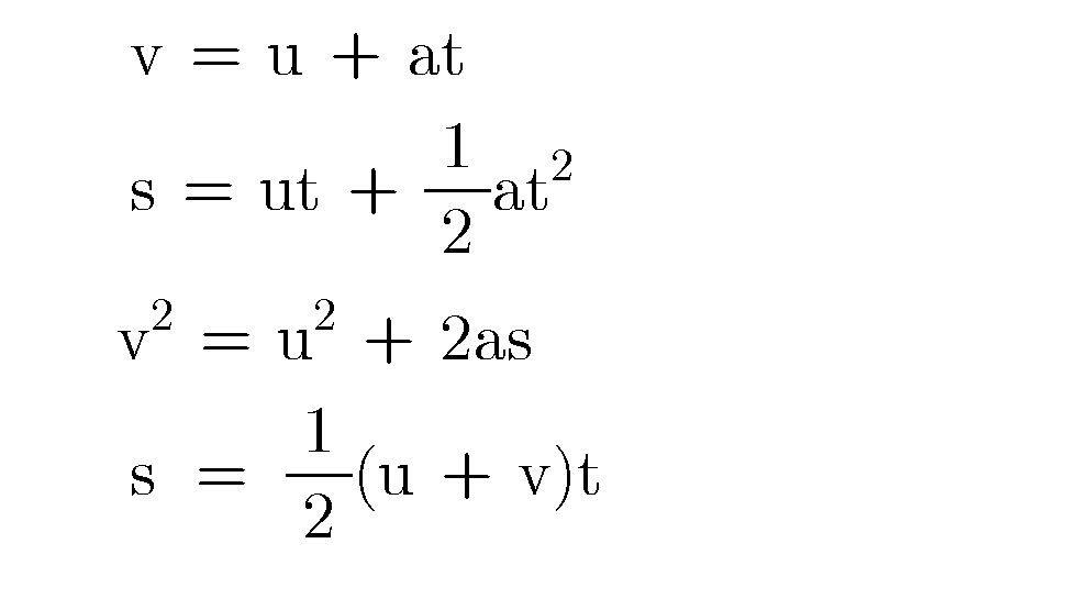 Equations of Motion Basic Concepts, Derivations and