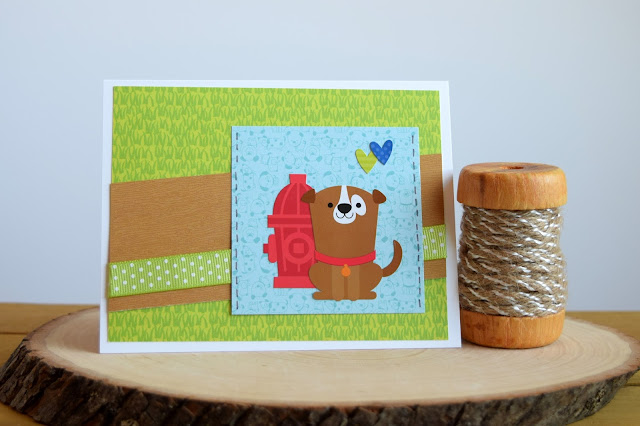 Dog Themed Card by Jess Gerstner featuring Doodlebug Puppy Love