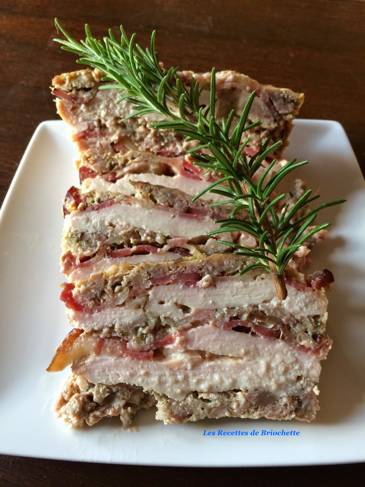 Les Recettes de Briochette Terrine de volaille et lard fumé Tupperware