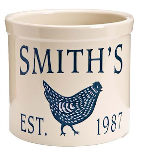 Personalized farmhouse crock