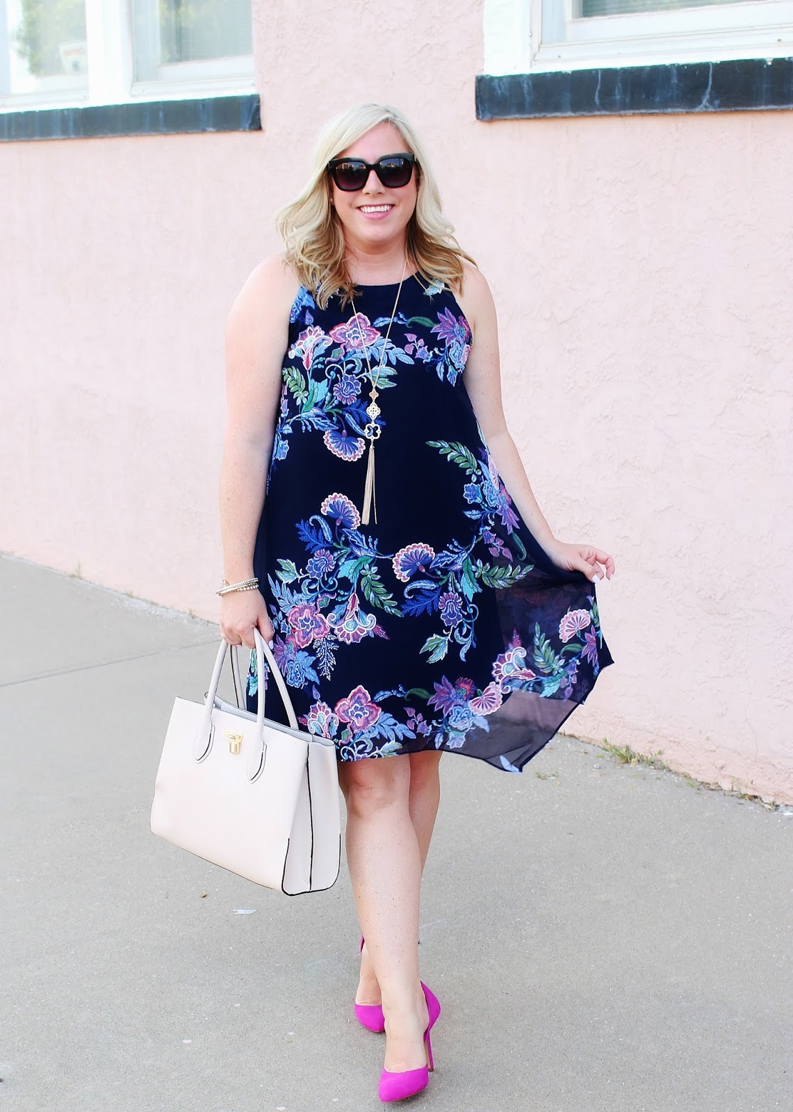 Garden Print Swing Dress | JANA STYLE® | A Fashion + Style Blog