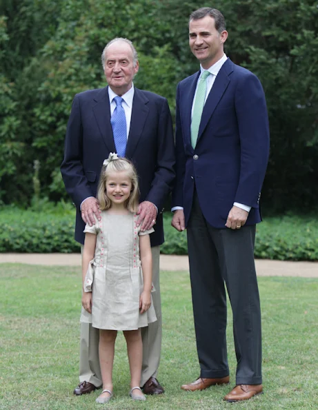 King Juan Carlos, Crown Prince Felipe and Infanta Leonor