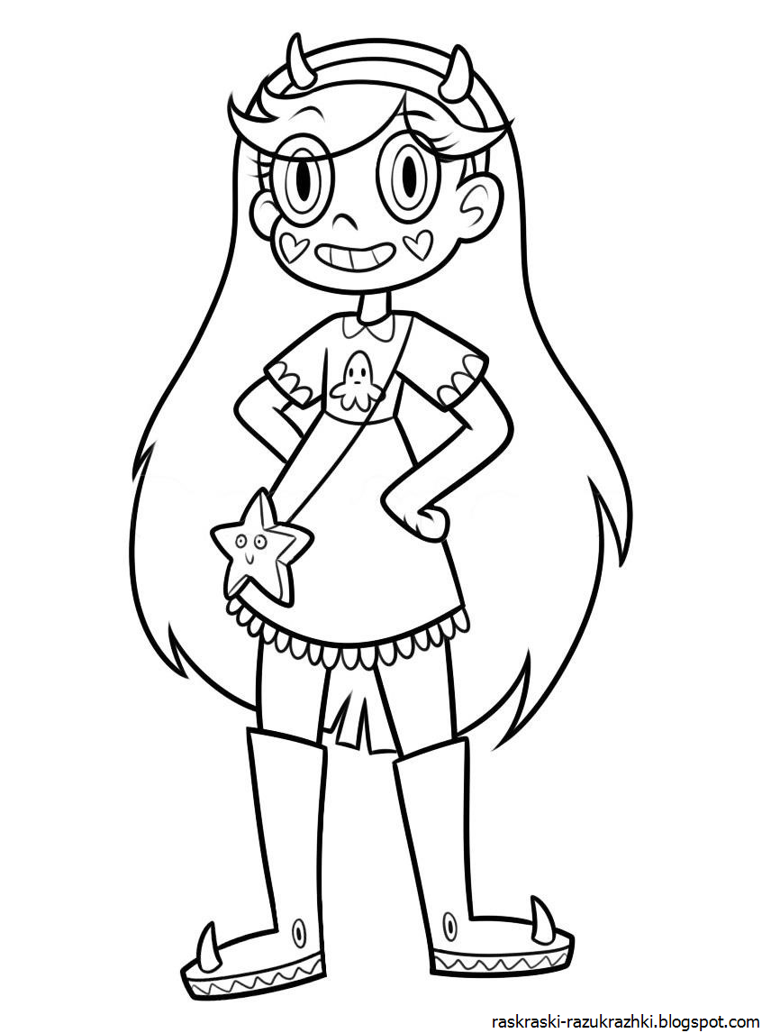 Звездочка Баттерфляй Раскраска