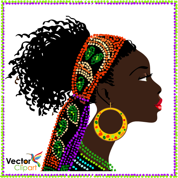 Mujer africana - Vector