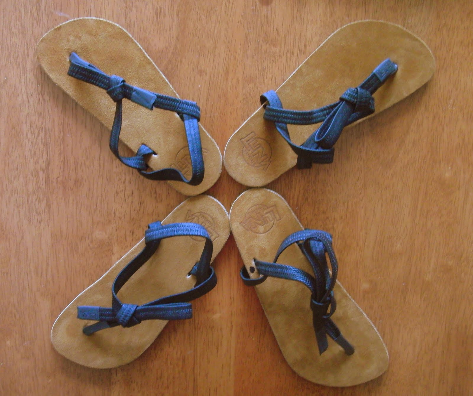 running in luna sandals