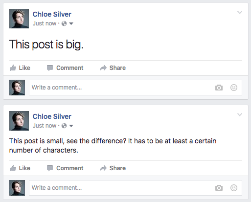 chloe silver design louis the child big facebook posts ruby etc how to change font size on facebook post