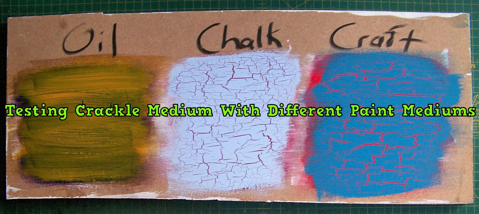 A Pretty Talent Blog Testing Crackle Medium With Different Paint Mediums