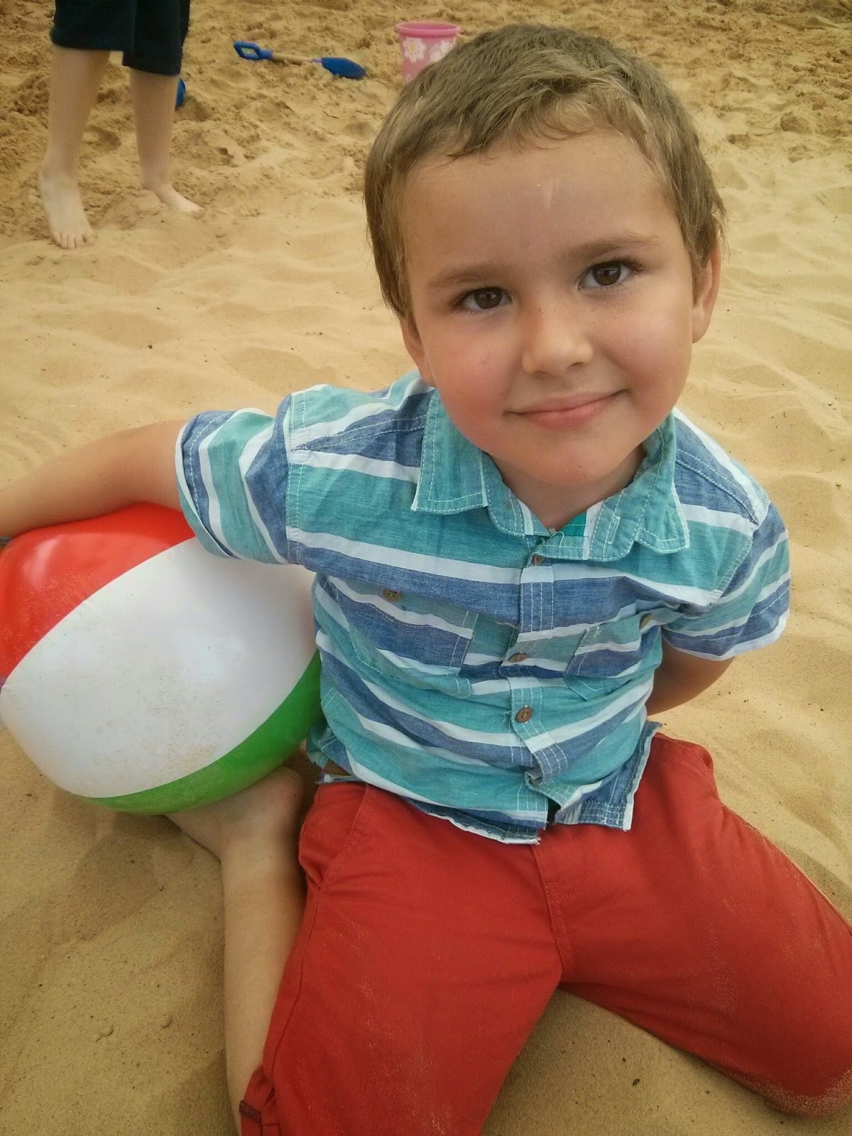 Big Boy with a beach Ball