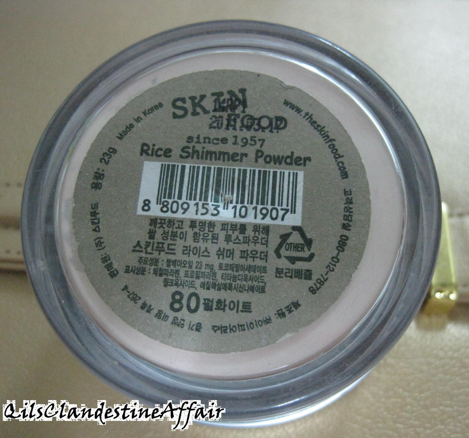 Qils' Clandestine Affair: BR: SkinFood Rice Shimmer Powder
