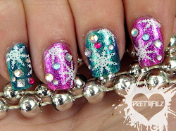 nail snowflake holiday christmas designs winter celebration nails snowflakes purple glitter fabulous try colors rhinestone