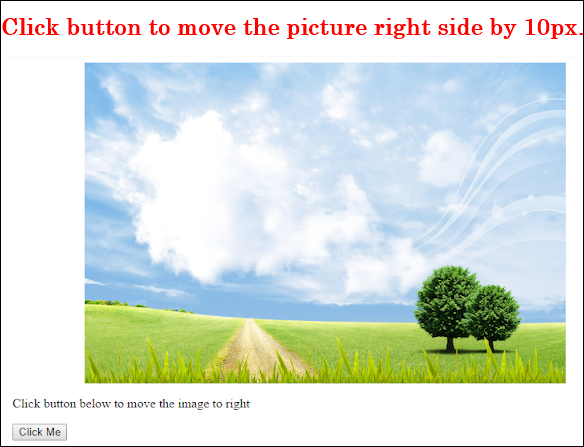 The Output of Move Image From Left to Right Javascript