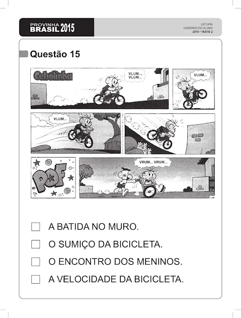 Provinha brasil 2015 leitura teste 2