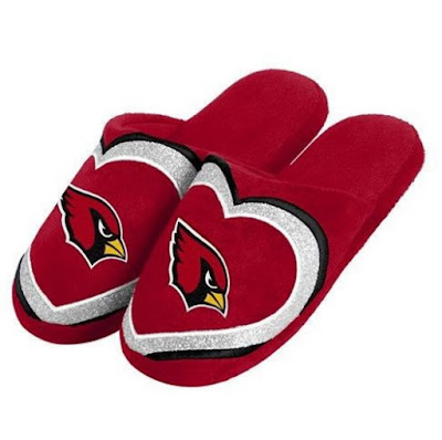 Arizona Cardinals Official NFL Womens Glitter Slide Slippers