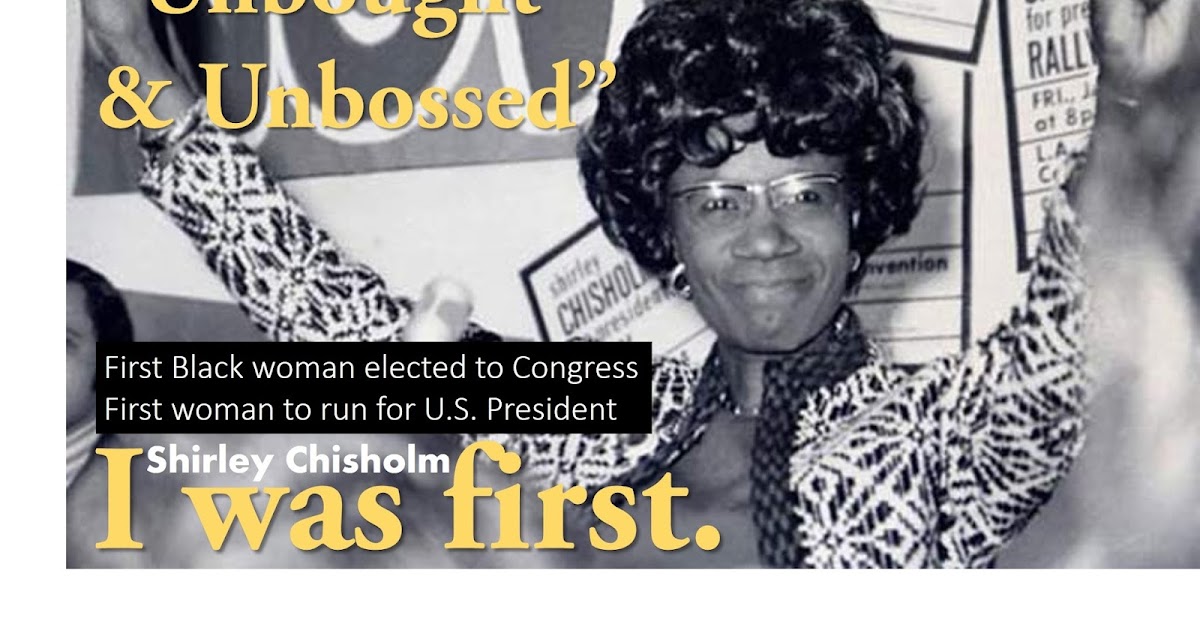 FIRST IN LINE Recalling Shirley Chisholm's legacy on the cusp of history