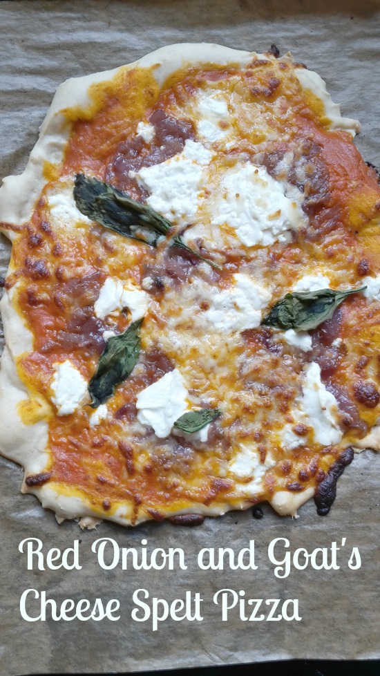 Spelt Pizza with Red Onion and Goat's Cheese