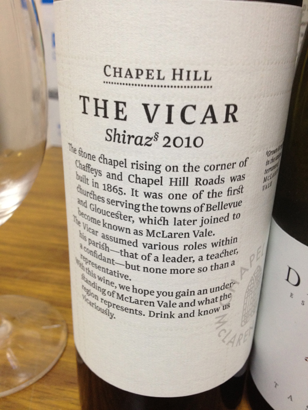 Chapel Hill The Vicar Shiraz 2010 Australian Wine Review