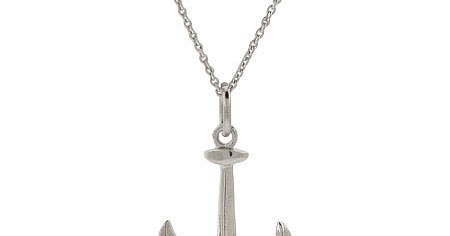 Auger Valve Image: Silver Anchor Necklace