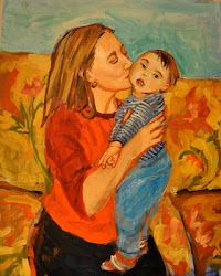 mother child painting