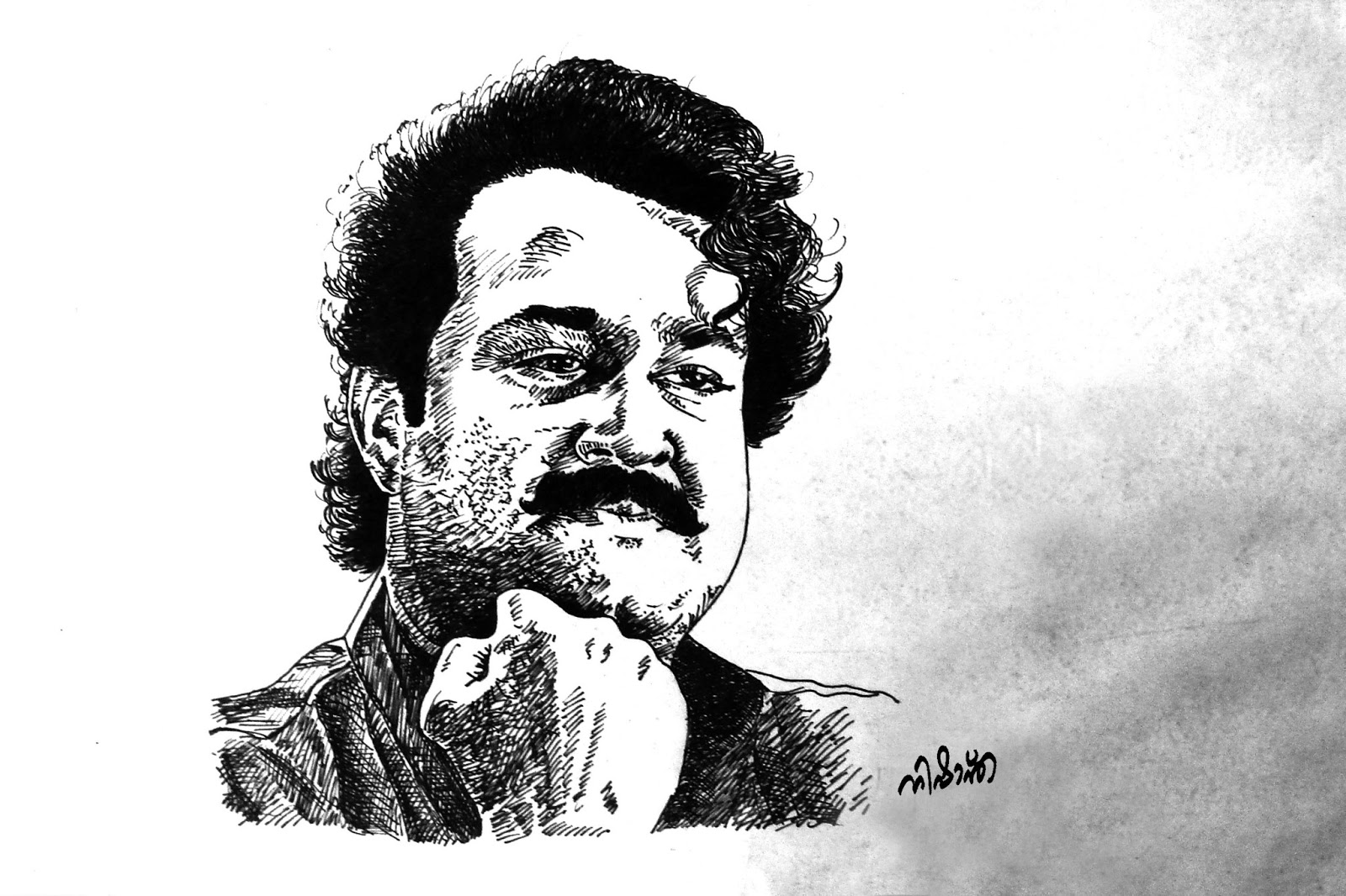 A4 Art Mohanlal Stencil 2 Drawing In Ms Paint vrogue.co