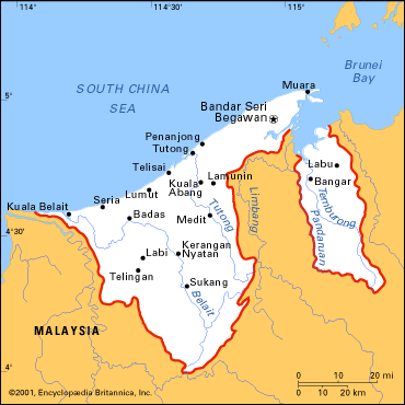 Brunei Map Regional Political | Maps of Asia Regional Political City Brunei Map Regional Political | Maps of Asia Regional Political City