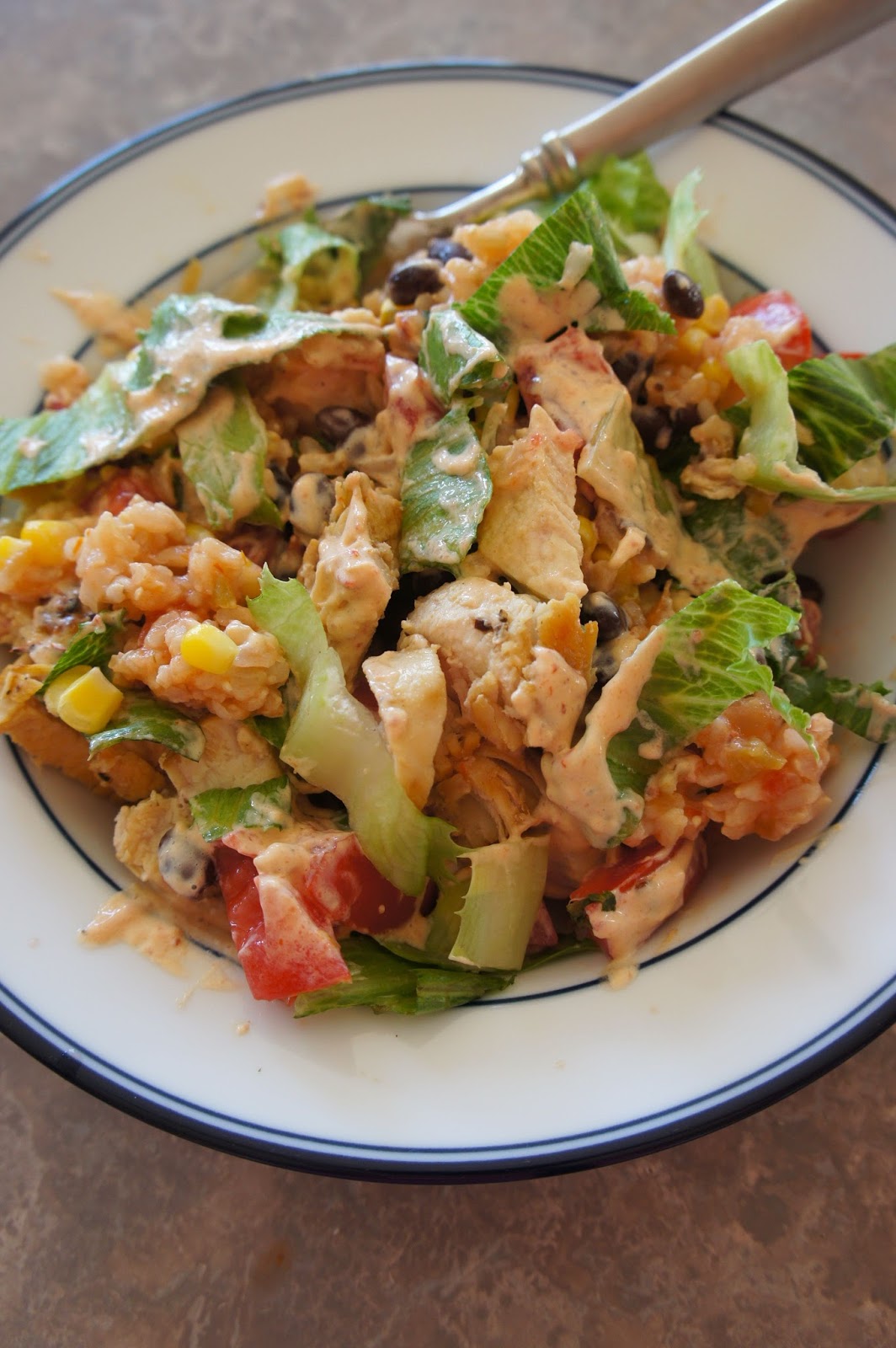Savory Sweet and Satisfying Chicken Burrito Bowl with Creamy Chipotle