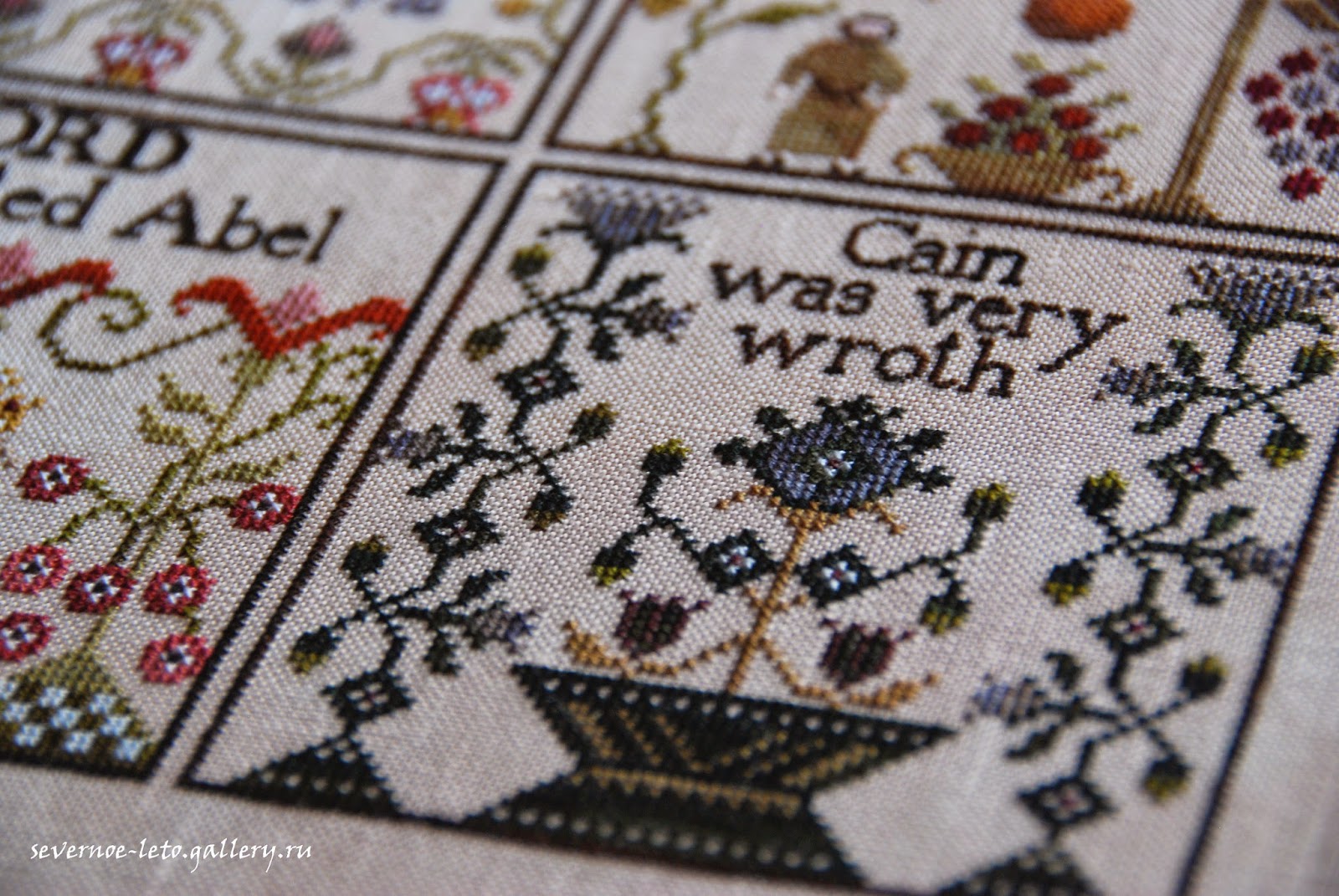 Вышивка с историей Plum Street Samplers Brother's Keeper