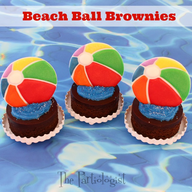 The Partiologist Beach Ball Brownies!