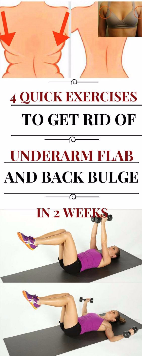 4 QUICK EXERCISES TO GET RID OF UNDERARM FLAB AND BACK BULGE IN LESS