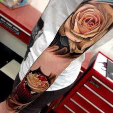 rose drawing tattoo