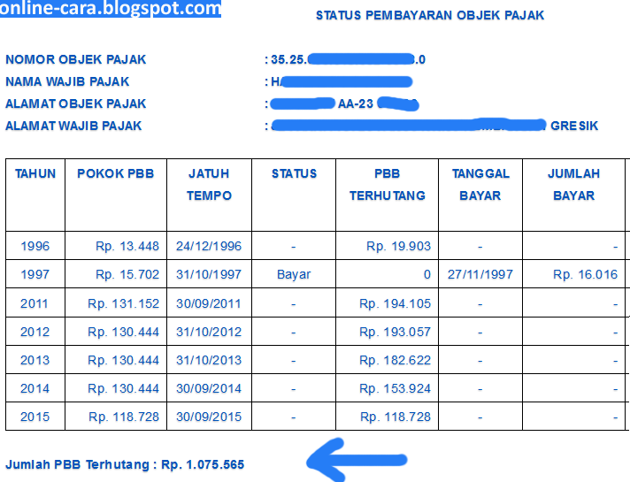 Cara Cek Tagihan PBB Online - online-cara