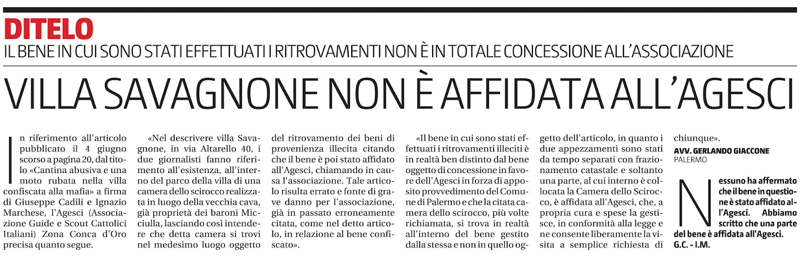 Mondo Solidale Dall'Agesci di Palermo alcune precisazioni su un articolo pubblicato dal Mondo Solidale Dall'Agesci di Palermo alcune precisazioni su un articolo pubblicato dal