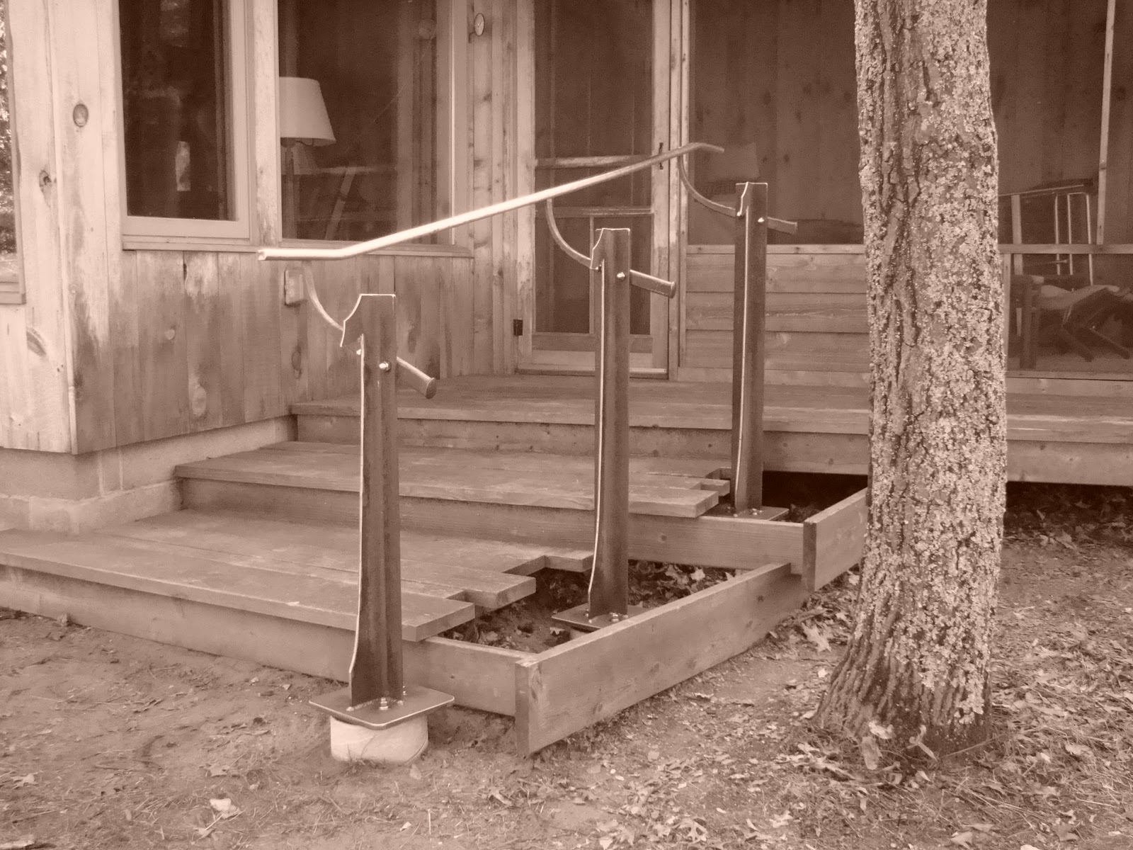 Island City Bronze handrail