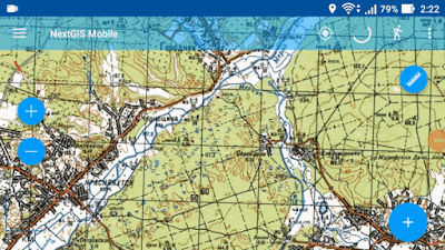 Topomap in NextGIS Mobile interface