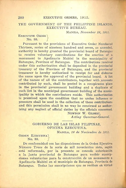 Executive Order No. 80 Series of 1912