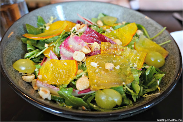 Dine Out  Bistro Du Midi: Arugula & Endive Salad, summer vegetables, sherry vinaigrette