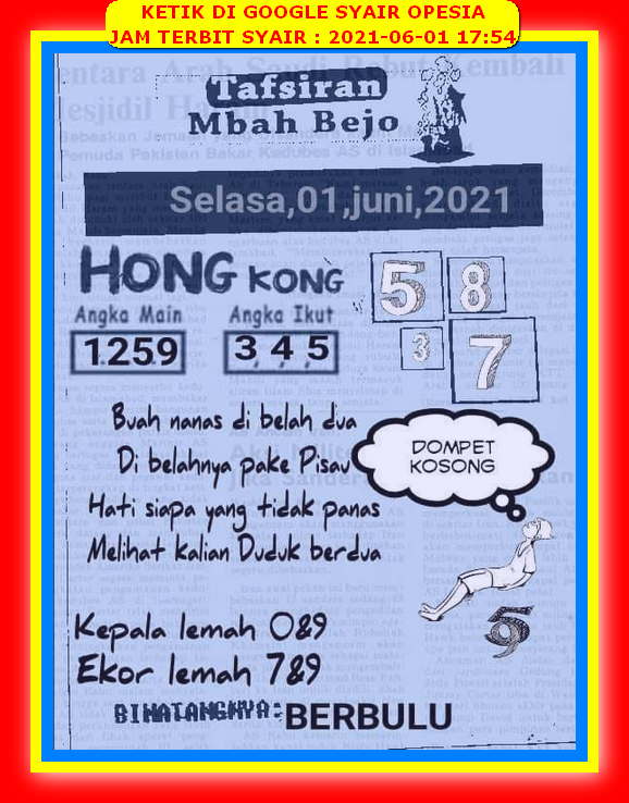 Syair Hk Malam Ini Selasa 1 Juni 2021 Opesia Official Syair Hk Malam Ini Selasa 1 Juni 2021 Opesia Official