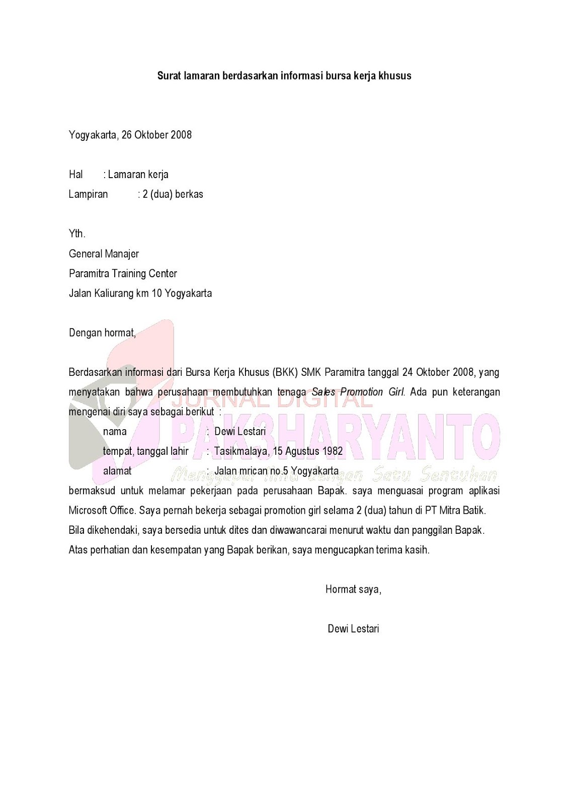 Top Contoh Surat Pernyataan Minat Pekerjaan Paling Heboh