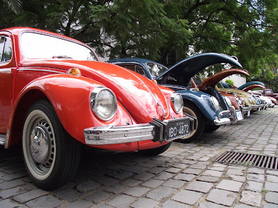 fuscas expostos no Motorshow, na Reitoria da UFRGS