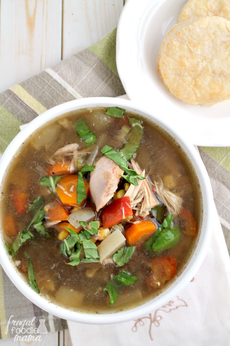 Frugal Foodie Mama Slow Cooker Chicken & Veggie Soup