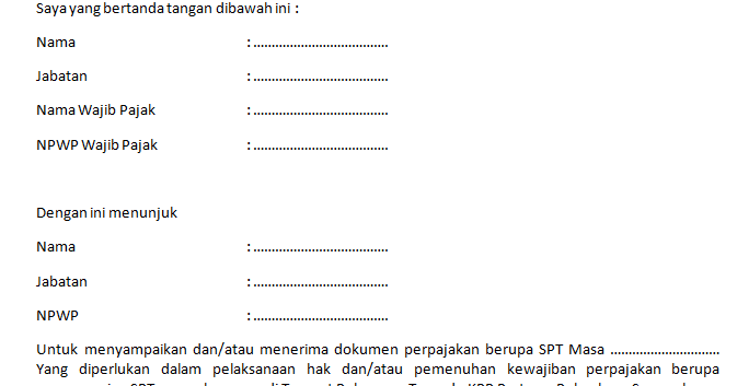 D4T4 KUL14H SURAT PENUNJUKAN UNTUK LAPOR PAJAK