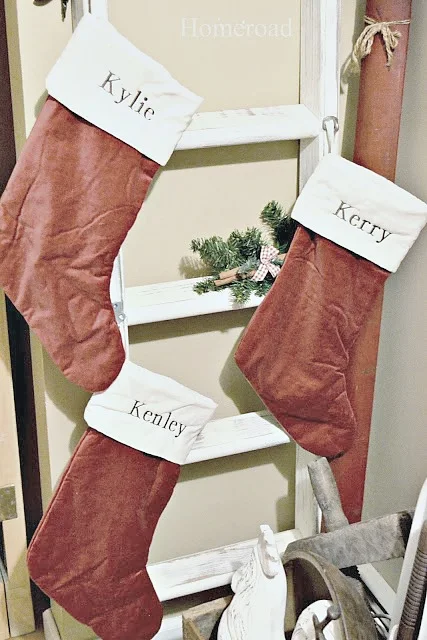 Stocking ladder to hang stockings at Christmas