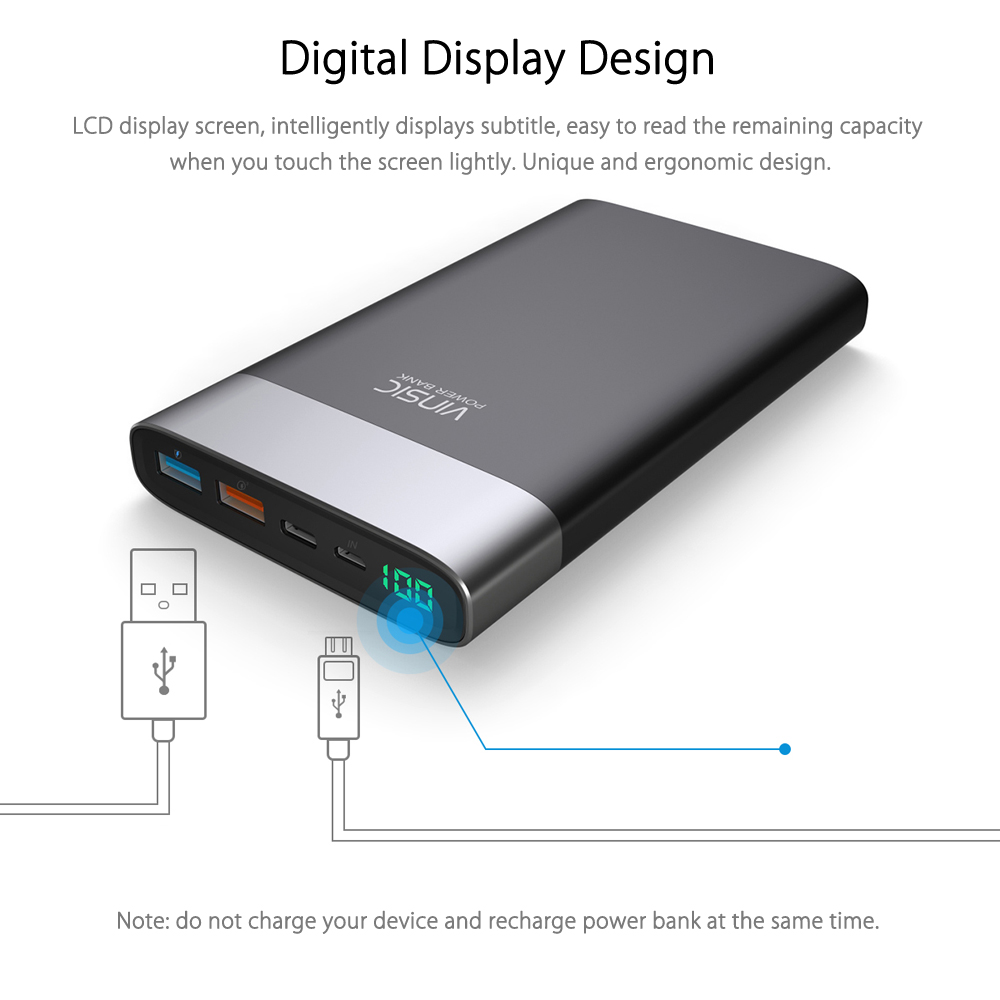 POWER BANK TYPEC MICRO USB DUAL INPUT / OUTPUT (BLACK) byproduk