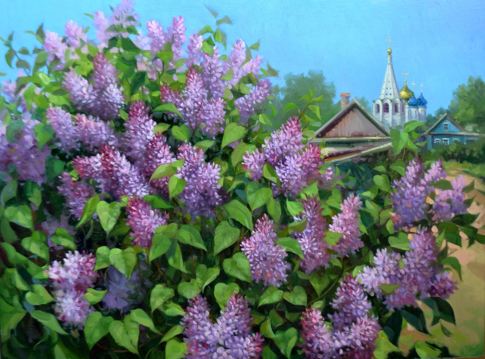 сирень и храм