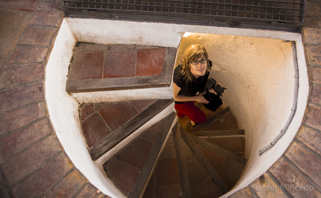 Pujant les escales del Campanar d'Ontinyent. AFCA. Fotografia Canals.