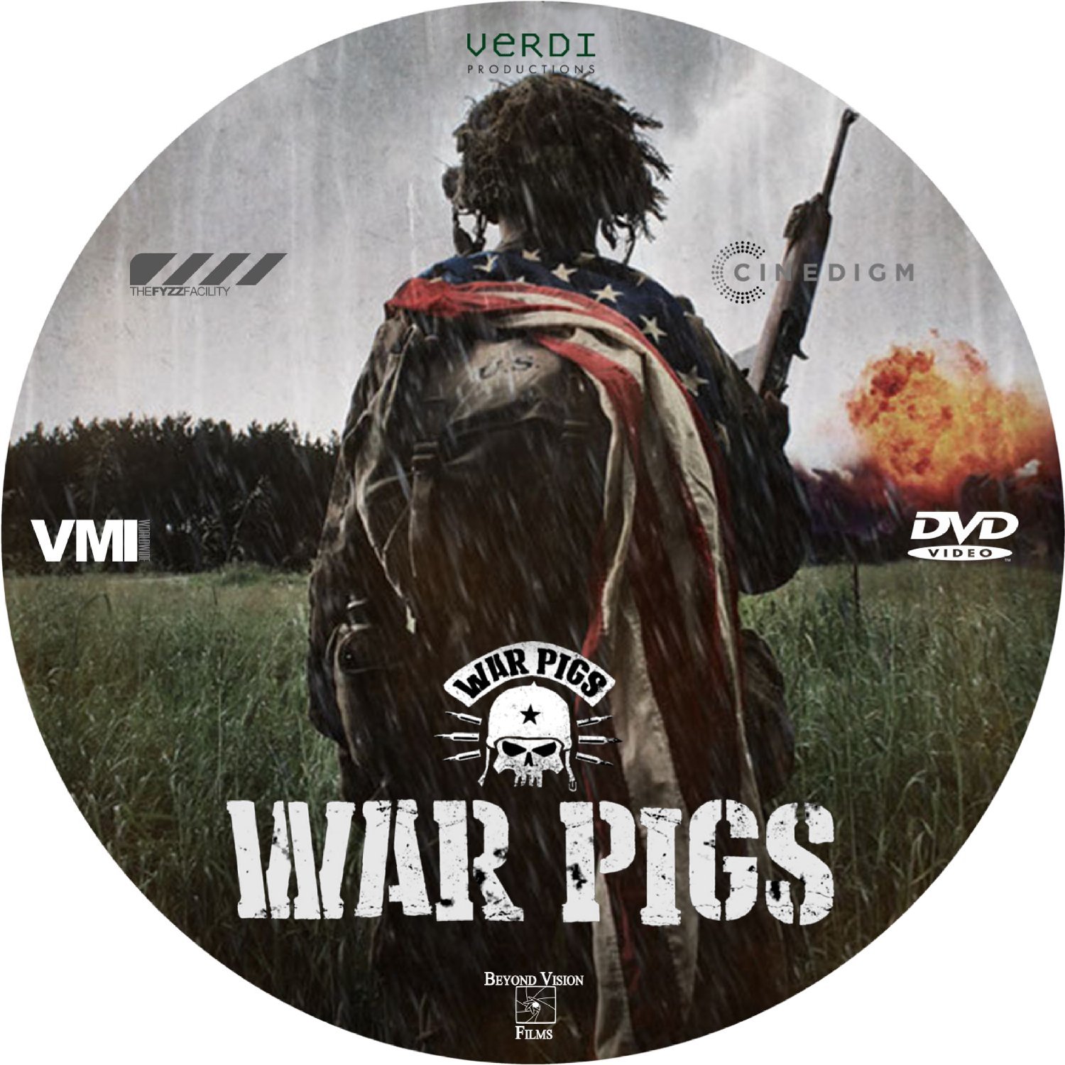 Tudo Gtba War Pigs (2015) R0 Cover & Label DVD Movie