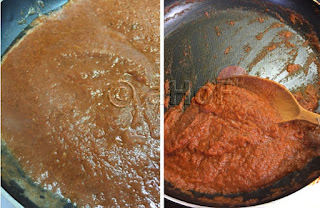 cooking, sauce, before and after