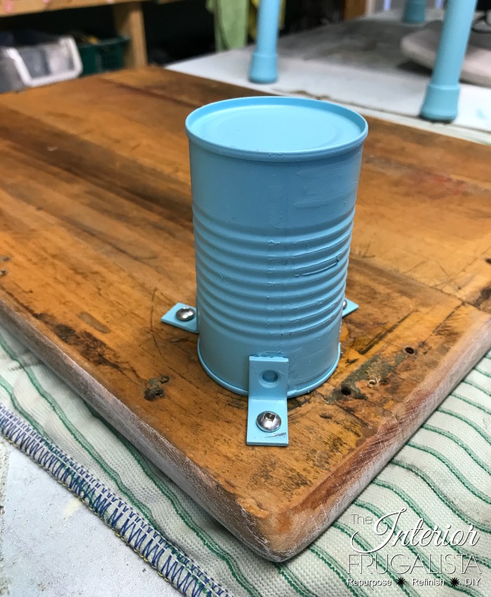 Vintage Metal Classroom Desk Painted Aqua Interior Frugalista