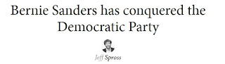 screen cap of Week headline reading: 'Bernie Sanders Has Conquered the Democratic Party'