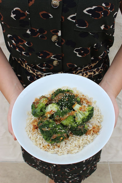 Broccoli and Brown Rice Salad with Miso Dressing